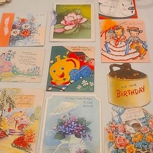 Vintage Happy Birthday Card Bundle